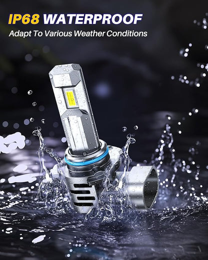 AUTOONE 9005 Bulb, 10 Times Brighter 40000LM 9005 HB3 Bulb, 3 Min Quick Install, 20 Years Lifespan, No Flicker
