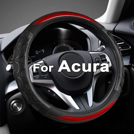 GIANT PANDA Steering Wheel Cover for Acura RDX and MDX, Car Steering Wheel Cover for Acura TLX and TL - Red