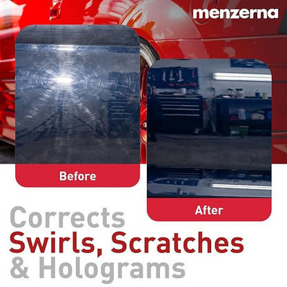 menzerna 3in1 Polishing Set – One-Step Polish (8oz) + Drill Machine Adapter + Medium Cut Pad | Polish Your Car with a Cordless Drill