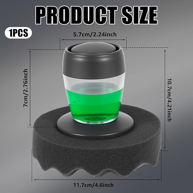 Flow Tire Shine Applicator, Reusable Car & Truck Tire Dressing Applicator, No-Drip Streak-Free, for All Tire Shine & Gels, Professional Car Detailing Tool