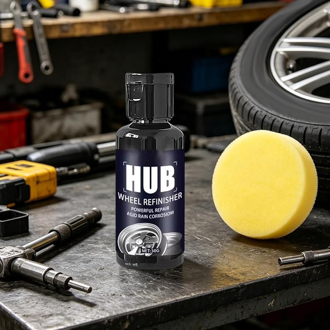 Tire Coating Wax, High Gloss Dressing, Large Size Refurbish Paste with Safety, Powerful Hub Wheel with Comfort, Modern Automotive Design Style, Tool for Alloy Hubs Rims SUV Sedan RV