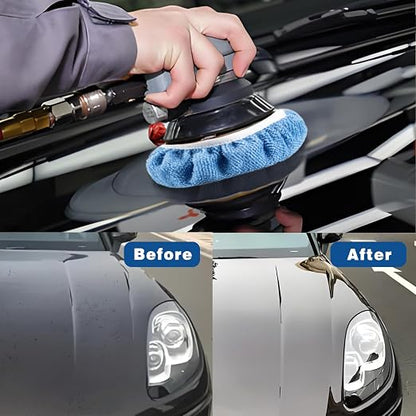 20-Pack 5-6 Inch Microfiber Car Polishing Pads,Premium Car Buffing Bonnets for Orbital Polisher, Wax Applicator & Auto Detailing