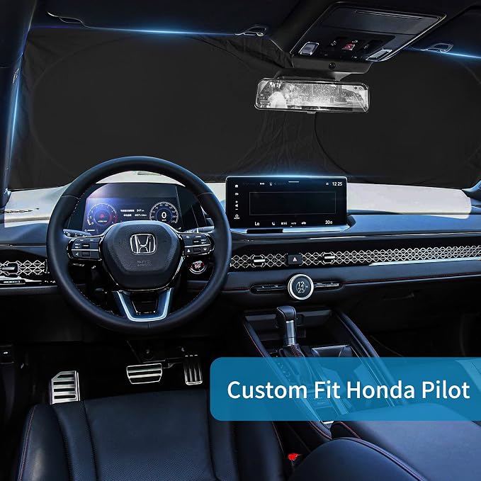 Windshield Sun Shade for Honda Pilot 2016-2025 2026 Windshield Cover, Front Window Sunshades Sun Visor for Pilot EX-L Special Edition Elite Black Edition Touring Car Accessories