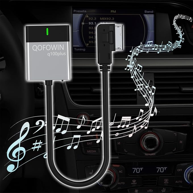 Audi Bluetooth car Music High-Definition Adapter,Wireless Audio Music Adapter,Compatible with Audi 3G AMI, 2G AMI Interfaces,Mercedes Media,Mercedes Music,and Volkswagen Music Interface