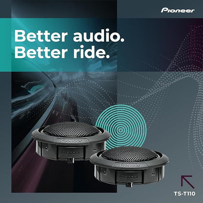 Pioneer TS-T110 7/8” Tweeters (Pair) – 120W Max, Crisp High-Frequency Detail, Easy Add-On for Clarity