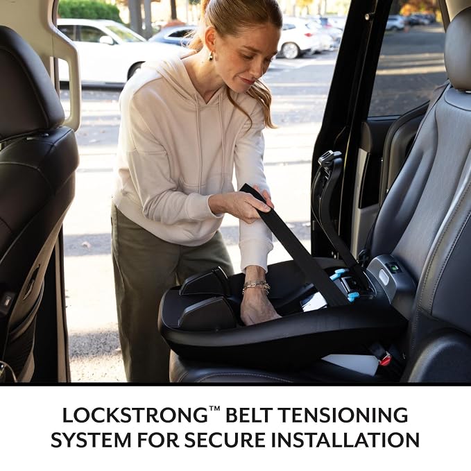 Evenflo LiteMax NXT Rear-Facing Lightweight Preemie and Infant Car Seat 3-30lbs with SensorySoothe. Easy Install with Base (Jasper Black)