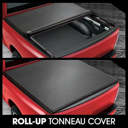DNA Motoring TTC-RU-018 Truck Bed Soft Vinyl Roll-Up Tonneau Cover Compatible with 2009-2018 Ram 5.7Ft Fleetside Short Bed,09-18 Ram 1500, Black