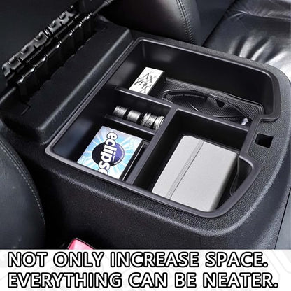 HGWEI Center Console Organizer Compatible with 2007-2014 Chevy Silverado GMC Sierra Avalanche Tahoe Suburban Yukon Yukon XL Accessories, Floor Mounted Center Console ONLY, Black Trim