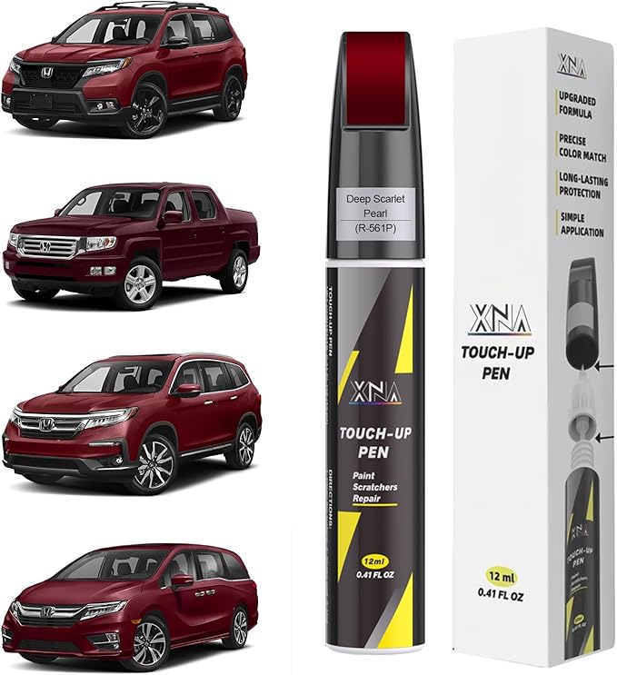 XNA Deep Scarlet Pearl(R-561P) for Honda Touch Up Paint, Car Scratch Remover for Nicks and Chips Repair, 2-In-1 Quick & Easy Fix Car Scratch Repair Kit with Exact Color-Matched