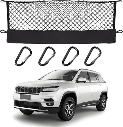 Envelope Style Cargo Net Compatible with Jeep Grand Cherokee New 2026 2025 2024 2023 2022, Grand Cherokee L 2026 2025 2024 2023 2022 (Both 5 and 7 Seats) SUV Trunk Car Rear Tailgate Touring Netting