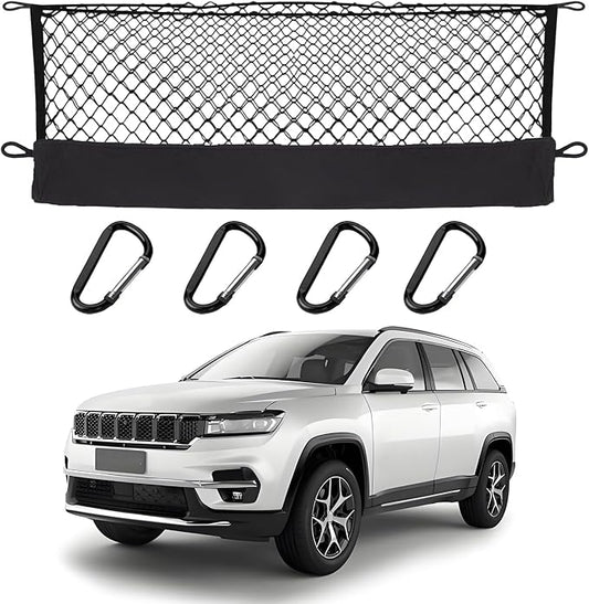 Envelope Style Cargo Net Compatible with Jeep Grand Cherokee New 2026 2025 2024 2023 2022, Grand Cherokee L 2026 2025 2024 2023 2022 (Both 5 and 7 Seats) SUV Trunk Car Rear Tailgate Touring Netting
