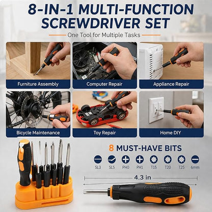 Car Emergency Kit, Emergency Roadside Car Safety Kit with10FT Jumper Cable, Tow Strap, Safety Hammer