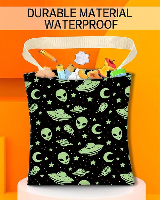 Car Garbage Can, Hanging Car Trash Can Bag for Vehicle, Cute Car Back Seat Organizer, Cute Green Alien