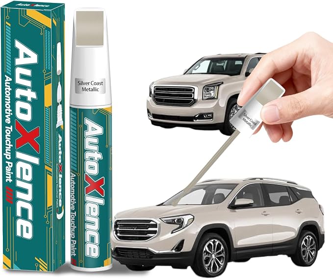 Silver Coast Metallic(GWT/WA102V) Touch Up Paint Compatible with GMC Car Paint Pen Scratch Repair Automotive Scratch Remover Fix Exact Color Match
