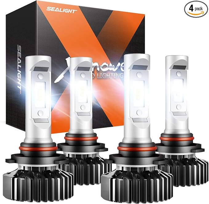 SEALIGHT Fog Bulbs 60,000LM Bright 9005 9006 Light Bulbs Powersports Bulbs, 9005 9006 Fog Light, Plug and Play, Non-polarity, 9005 9006 Light, Pack of 4