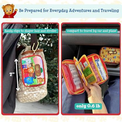KeepGoing Daniel Tiger’s Travel First Aid Kit for Kids – 130 Pc. for Car, Home, Purse, Diaper Bag & Backpack with Latex-Free Bandages - Mini First Aid Kit Travel Size TSA-Approved