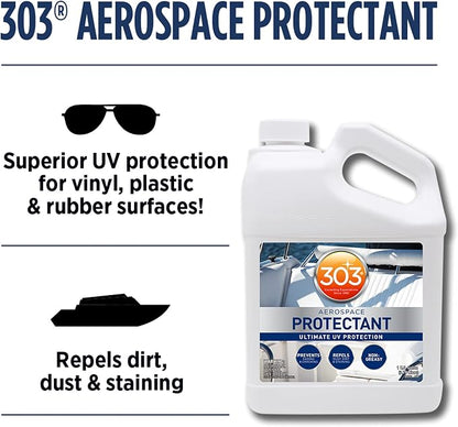Provides UV protection for marine vinyl and surfaces while helping prevent fading, cracking, and staining.