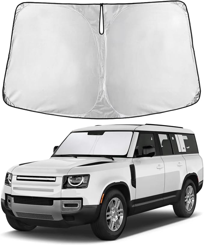 EcoNour Windshield Sunshade Compatible for Land Rover Defender 2020-2024 2025 2026, Sun Visor for Front Windshield & Window Sun Shade Cover, UV Heat Blocker & Protector, Car Accessories