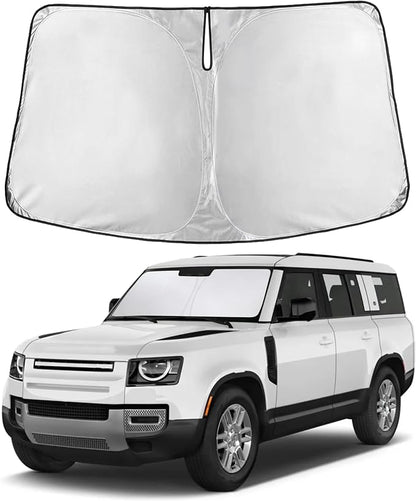 EcoNour Windshield Sunshade Compatible for Land Rover Defender 2020-2024 2025 2026, Sun Visor for Front Windshield & Window Sun Shade Cover, UV Heat Blocker & Protector, Car Accessories