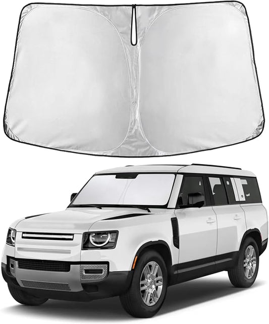 EcoNour Windshield Sunshade Compatible for Land Rover Defender 2020-2024 2025 2026, Sun Visor for Front Windshield & Window Sun Shade Cover, UV Heat Blocker & Protector, Car Accessories