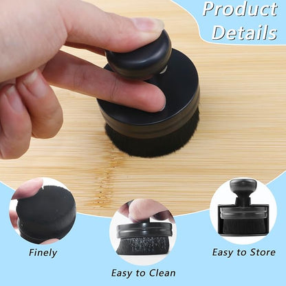 2 PCS Car Tire Shine Applicator Brush, Auto Tire Detail Brushs, Portable Car Tire Brush with Seal Cover Design, High Density Soft Shine Applicator Brushs, for Auto Detailing Cleaning