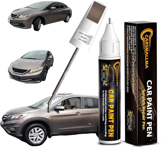 Car Touch Up Paint for Honda(YR-578M Urban Titanium Metallic), Color Accurate Car Scratch Repair Remover Pen,Auto Paint Quick and Easy to fix Vehicle Chips and Nicks Scuff