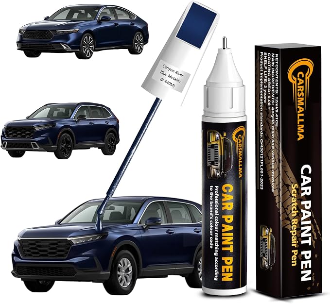 Car Touch Up Paint for Honda(B-640M Canyon River Blue Metallic), Color Accurate Car Scratch Repair Remover Pen,Auto Paint Quick and Easy to fix Vehicle Chips and Nicks Scuff