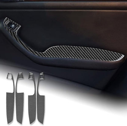 AIRSPEED Carbon Fiber Door Window Button Panel Cover for BMW E46 1998-2006, Center Console Interior Trim, Black Carbon Fiber