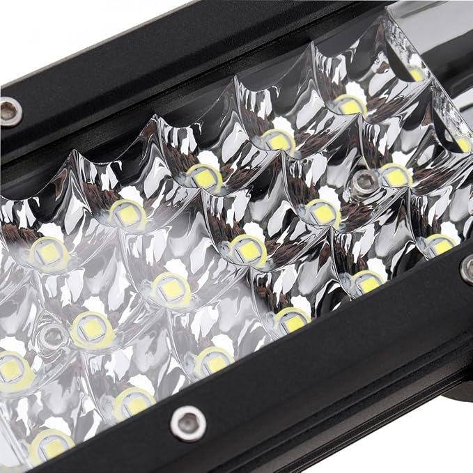 Willpower 15 inch 216W Triple Row Flood Spot Combo Beam Led Bar Driving Boat Off Road Lights for Jeep SUV Truck ATVs (15 inch)
