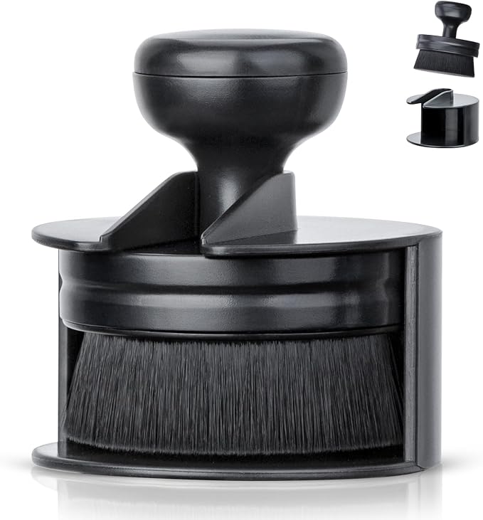 BABYSHEEP Car Tire Shine Applicator,Vegan Tire Shine Brush with Stand for Auto Detailing Cleaning Service (Black)
