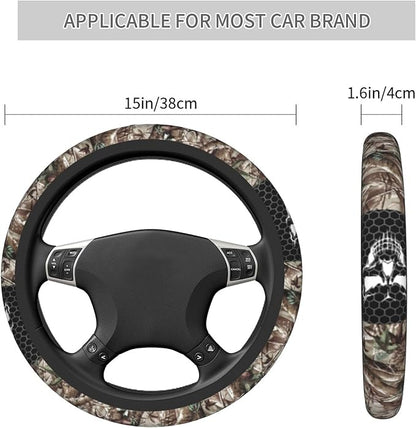 Camo Steering Wheel Cover Universal 15 Inch Camo Wheel Cover Accessories Decorative Non-Slip Neoprene Car Cover Realtree Wheel Cover Suitable For Women And Men Girls Suitable For Car SUV Car Van Truck