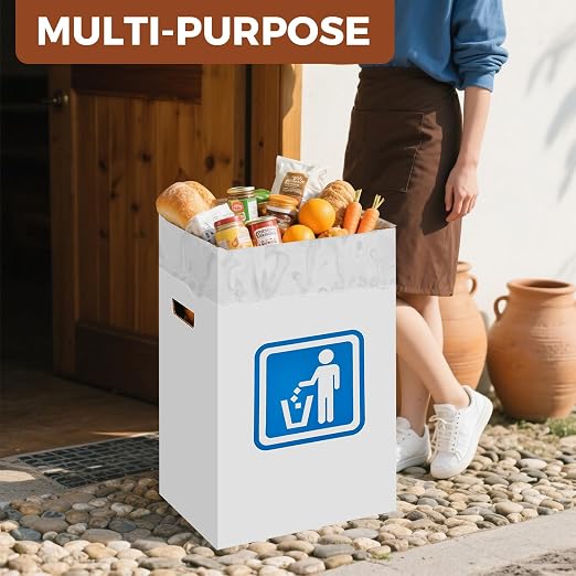 13 Gallon Cardboard Trash cans for Events (Pack of 10)， with 20 Liners Included，Be applicableOutdoor Events pop up Trash cans for Parties，Reusable Portable Garbage Can，in-Home Recycling Bins