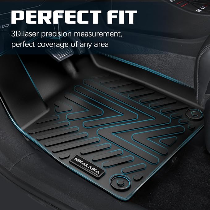 Floor Mats & Cargo Liner for 2020-2024 2025 2026 Toyota Corolla/Corolla Hybrid Sedan (Not for Hatchback) All Weather Protection TPE Rubber Full Set Automotive Accessories, Black