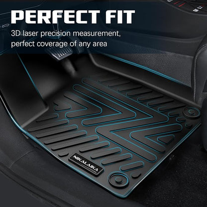 Floor Mats & Cargo Liner for 2020-2024 2025 2026 Toyota Corolla/Corolla Hybrid Sedan (Not for Hatchback) All Weather Protection TPE Rubber Full Set Automotive Accessories, Black