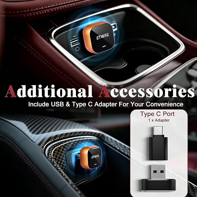 Wireless CarPlay Adapter 2026 for iPhone iOS 10+ – 98% Compatible with Factory Wired CarPlay 2016+, 2.4G/5G Dual Band, No App Required, Plug & Play Auto Reconnect