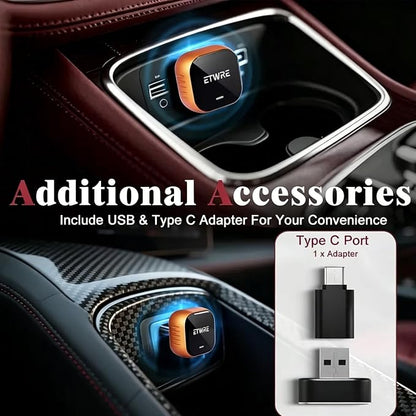 Wireless CarPlay Adapter 2026 for iPhone iOS 10+ – 98% Compatible with Factory Wired CarPlay 2016+, 2.4G/5G Dual Band, No App Required, Plug & Play Auto Reconnect