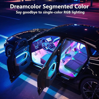 Car Led Lights Interior,Car Ambient Lighting,Inside Lights for Car,APP Control 16 Million Colors Music Sync,DIY Mode Multicolor Led Lights for Car Interior,Trucks,SUVs,12V USB Power