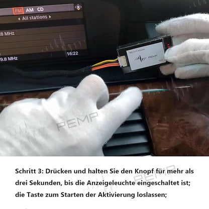PEMP E60 Aux Activator Adapter Open the Aux Audio of the Original Car for BMW E60 E61 E63 E64 CCC 2003-2010 (Note the Step 4)