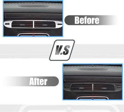 X AUTOHAUX Black Center Console Dashboard Air Conditioner AC Outlet Vent Cover Trim Interior Accessories for Chevrolet Camaro 2010-2015