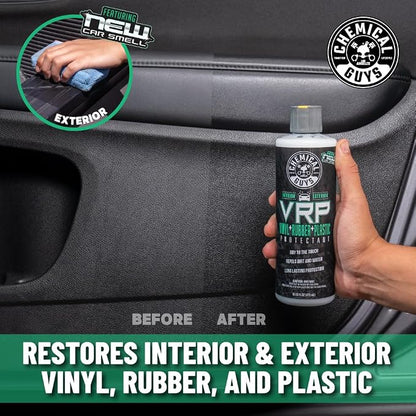 Chemical Guys VRP, New Car Scent - Vinyl, Rubber and Plastic Protectant, Super Shine Dressing for Tires, Trim and More, Safe for Cars, Trucks, SUVs, & More (32 Fl oz) - TVD12132