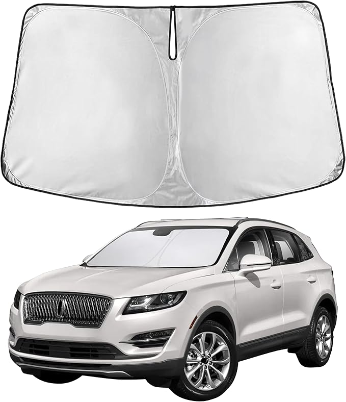EcoNour Windshield Sunshade Compatible for Lincoln MKC 2015-2017 2018 2019, Sun Visor for Front Windshield & Window Sun Shade Cover, UV Heat Blocker & Protector, Car Accessories