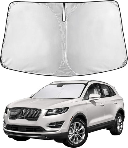 EcoNour Windshield Sunshade Compatible for Lincoln MKC 2015-2017 2018 2019, Sun Visor for Front Windshield & Window Sun Shade Cover, UV Heat Blocker & Protector, Car Accessories