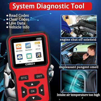 OBD2 Scanner Diagnostic Tool - Check Engine Light Code Scanner Tool with Reset, DTC, Data Stream, I/M Readiness, Car & Truck Scan Tool for All Vehicles Since 1996, escaner automotriz