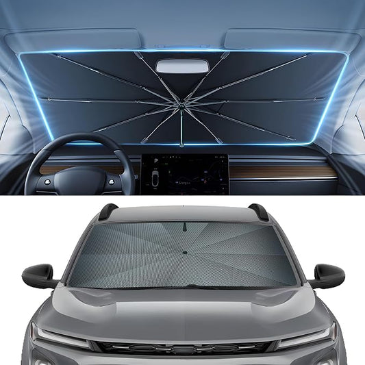 Autorder Windshield Sun Shade Umbrella for 2021-2025 2026 Acura MDX Accessories,Upgraded Ice Crystal Material,Easy Setup Umbrella Sunshade for Car Windshield,100% Sun Blocking