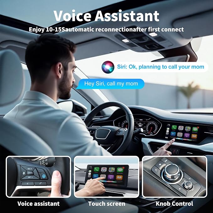 Wireless Carplay Adapter for Apple iPhone, Convert Wired to Wireless Car Play Adapter with Seamless Connection, Mini Appe CarPlay Wireless Adapter Compatible with Cars from 2018 & iOS 10+