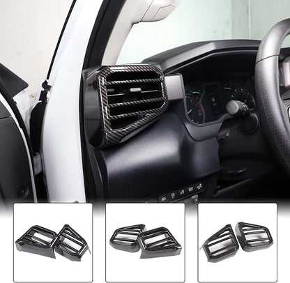 Aunginsy Center Console Side Air Conditioning Outlet Trim Cover Compatible with Toyota Tundra/Sequoia 2022-2026, Dashboard Side A/C Wind Vent Panel Decorative Frame Protector ABS Interior Accessories