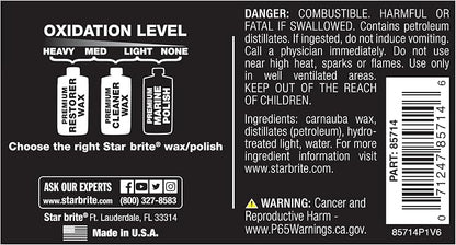 STAR BRITE Premium Marine Polish - Maximum UV Protection & High Gloss Finish - UV Inhibitors Stop Fading, Chalking & Oxidation While Repelling Water, Stains & Marine Deposits