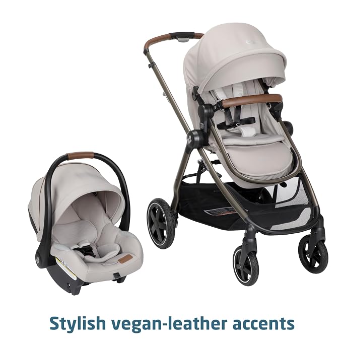 Maxi-Cosi Zelia 2 Luxe 5-in-1 Modular Travel System, New Hope Tan
