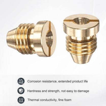 M METERXITY 2-Pack Foam Cannon Orifice Nozzle, 1.1mm Brass Universal Thread Tips for Snow Foam Lance/Garden Hose/Kitchen Cleaners, Sprayer Connector Replacement Nozzles