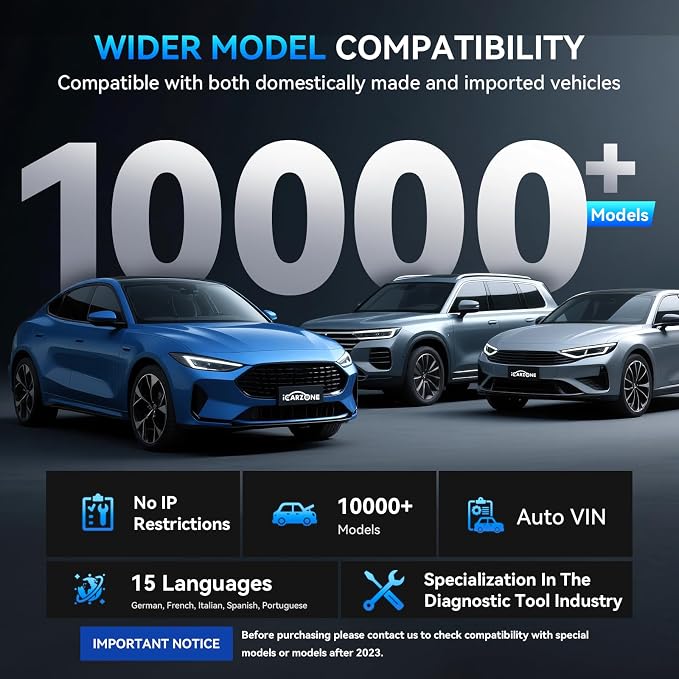 UR300 Diagnostic Scan Tool for All Cars, 49 Resets with 200+Subfuncitons, 4000+Bidirectional Test Items, Battery Registration, OBD2 Scanner, ECU Coding for BMW/VW/Audi, Auto VIN CAN FD